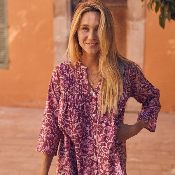 Zen Ethic Robe Angie Paloma 100% Coton - Rose Framboise