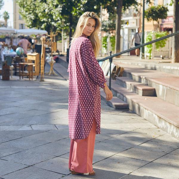 Zen Ethic Robe Anna Cigale 100% Coton - Rose Framboise