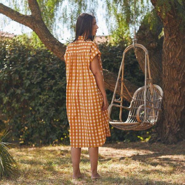 Zen Ethic Robe Marguerite Prado 100% Coton BIO - Orange