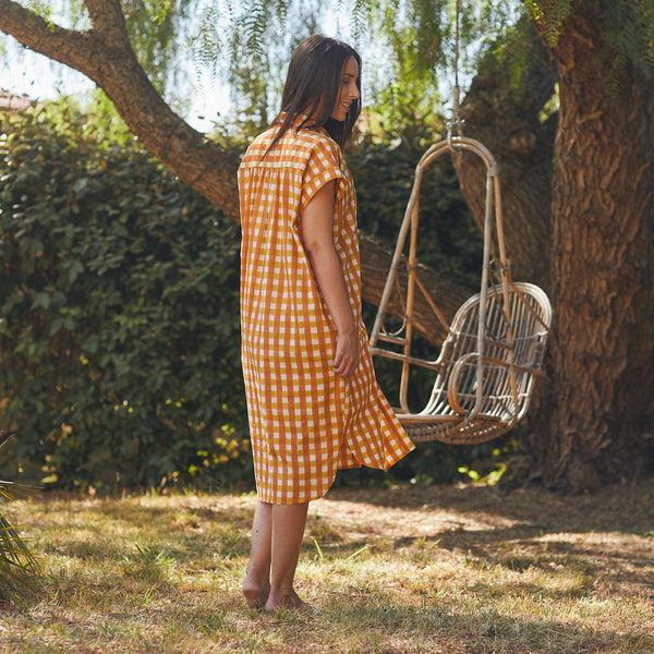 Zen Ethic Robe Marguerite Prado 100% Coton BIO - Orange