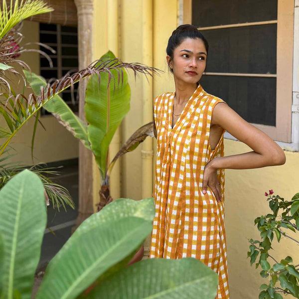 Zen Ethic Robe Miana Prado 100% Coton BIO - Jaune Orange