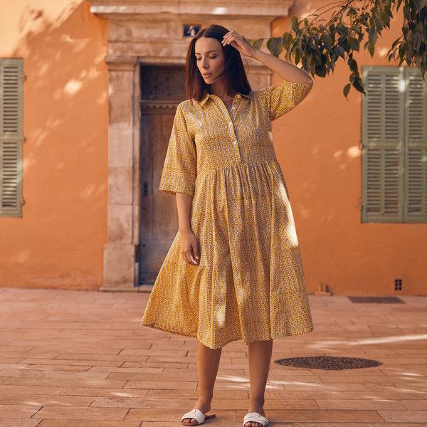 Zen Ethic Robe Milene Madrague 100% Coton Bio - Orange