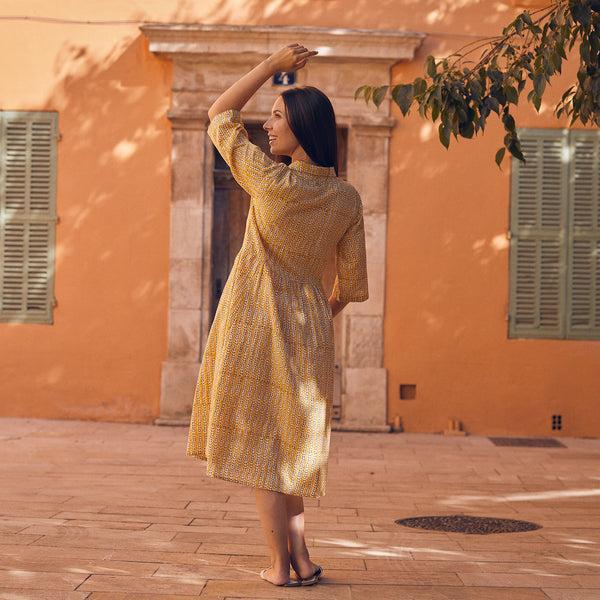 Zen Ethic Robe Milene Madrague 100% Coton Bio - Orange