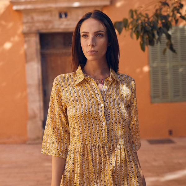Zen Ethic Robe Milene Madrague 100% Coton Bio - Orange