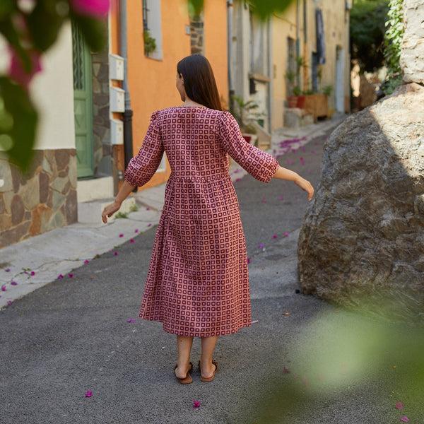 Zen Ethic Robe Rosa Frioul 100% Coton - Rose Framboise