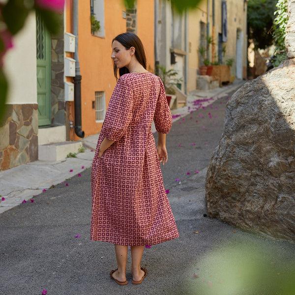 Zen Ethic Robe Rosa Frioul 100% Coton - Rose Framboise