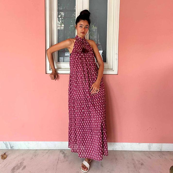 zen ethic Robe Vanessa Cigales 100% Coton - Rose framboise