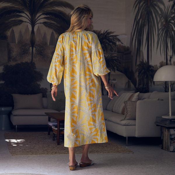 Zen Ethic Robe Virginia Mejean 100% Coton - Jaune Orange