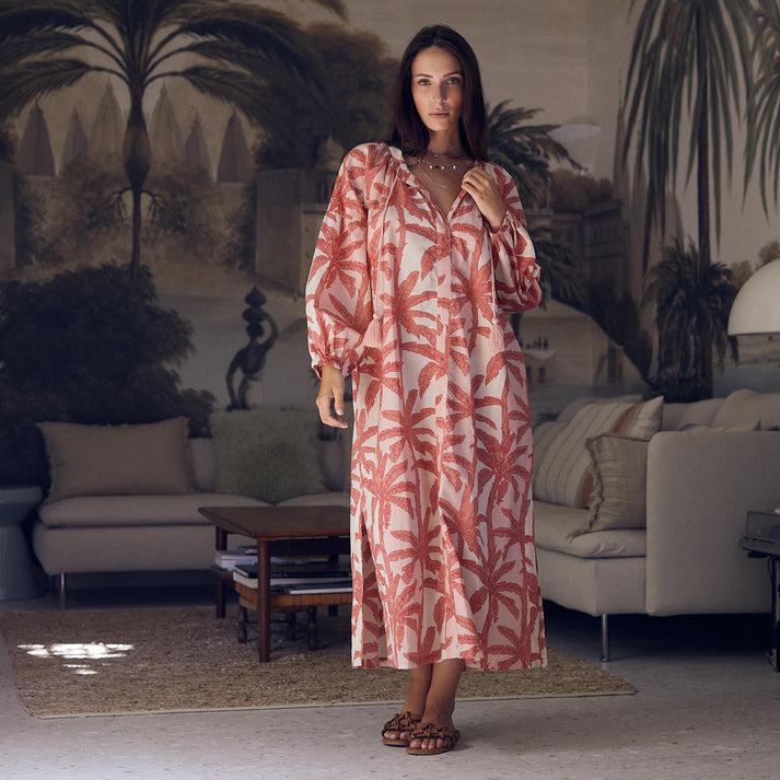 zen ethic Robe Virginia Mejean 100% Coton - rose framboise