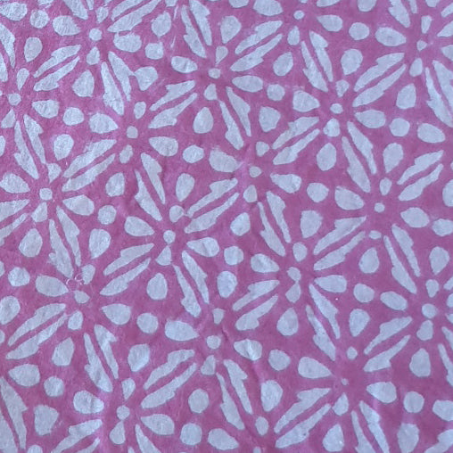 zen ethic Set de 4 serviettes De Table - Stripes Block Print - 100% Coton - Purple