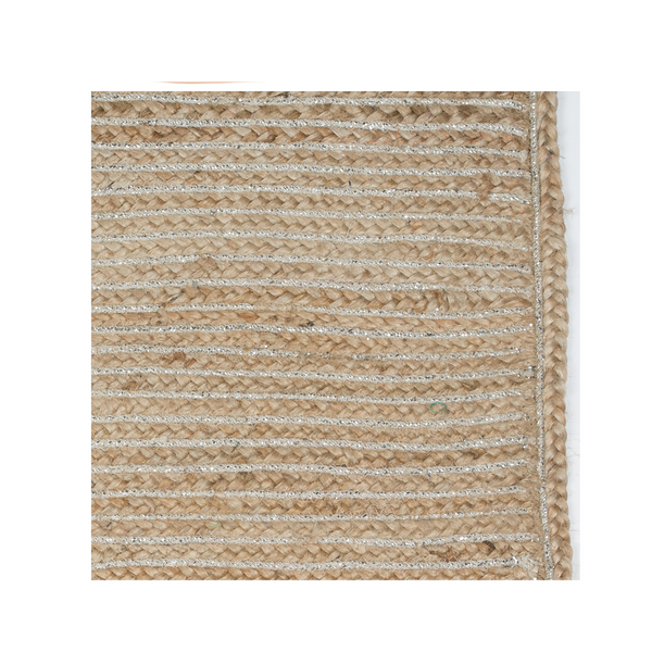 Zen Ethic Tapis Jute Silver 160x230 Tisse Main - Argent