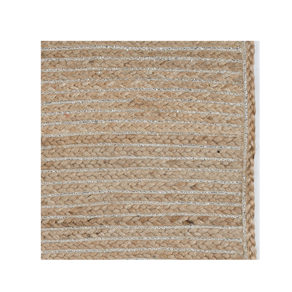Zen Ethic Tapis Jute Silver 60x90 Tisse Main - Argent