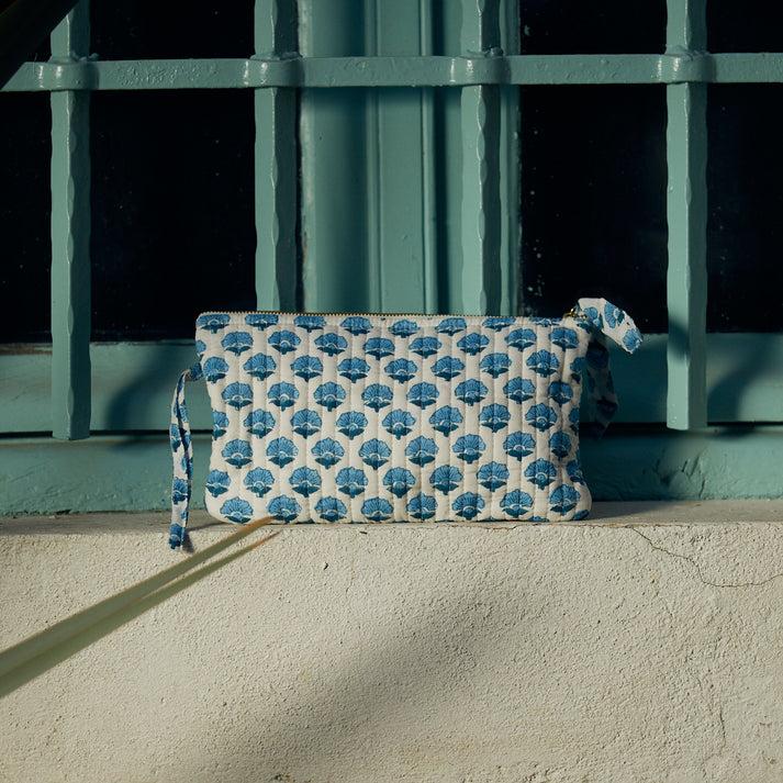 zen ethic trousse de maquillage Gigaro 100% coton BIO - Bleu