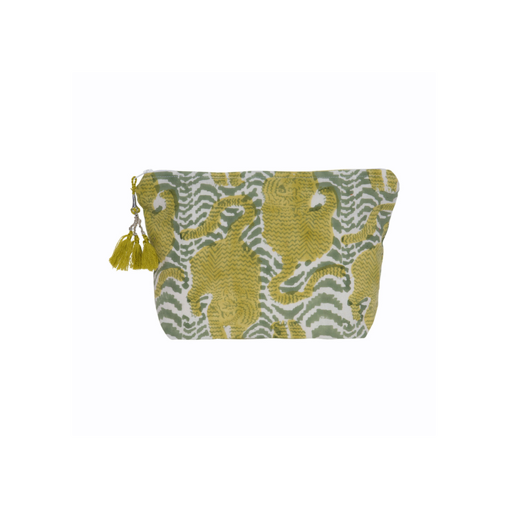 zen ethic Trousse de toilette Tiger 100% Coton bio - vert