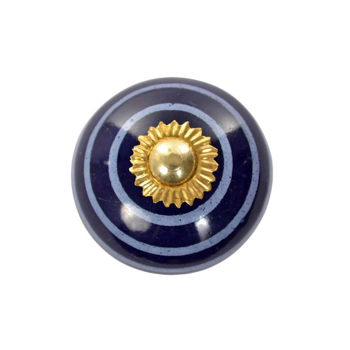 zen ethic Bouton de meuble Rayé - Dark blue