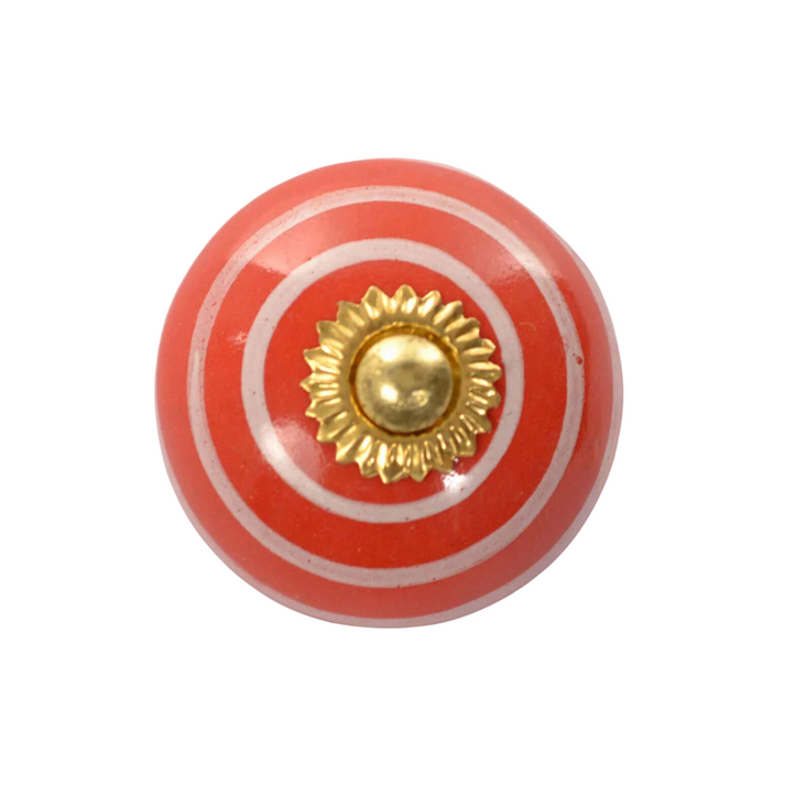 zen ethic Bouton de meuble Rayé - Red