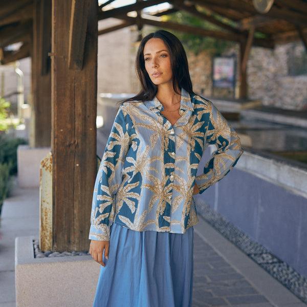 Zen Ethic Chemise Alka Mejean 100% Coton - Bleu