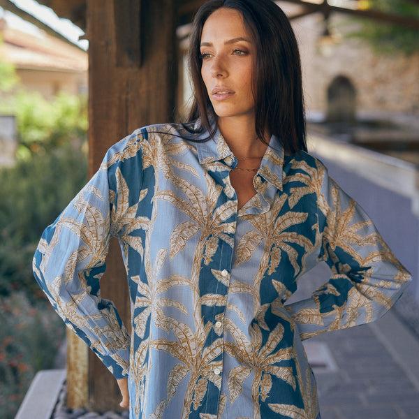 Zen Ethic Chemise Alka Mejean 100% Coton - Bleu