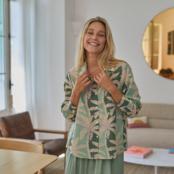 Zen Ethic Chemise Alka Mejean 100% Coton - Vert