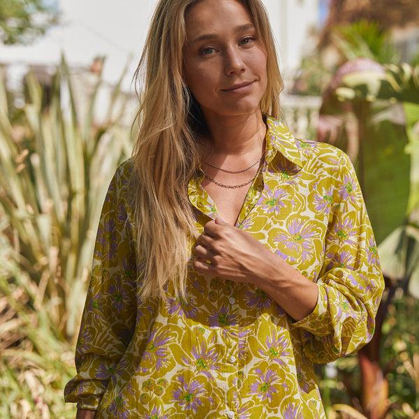 Zen Ethic Chemise Alka Paloma - 100% Coton - Vert