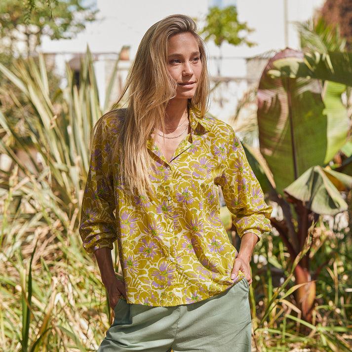 zen ethic Chemise Alka Paloma - 100% coton - vert