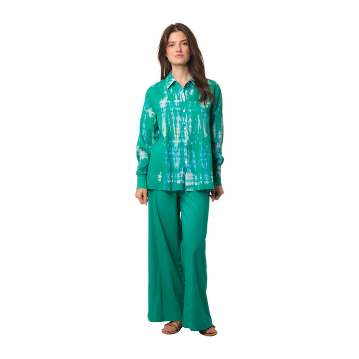 zen ethic Chemise Alka Tie & Dye 100% Coton - vert