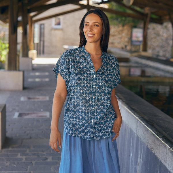 Zen Ethic Chemise Azale Morgiou 100% Coton - Bleu