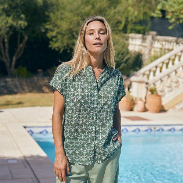 Zen Ethic Chemise Azale Morgiou 100% Coton - Vert