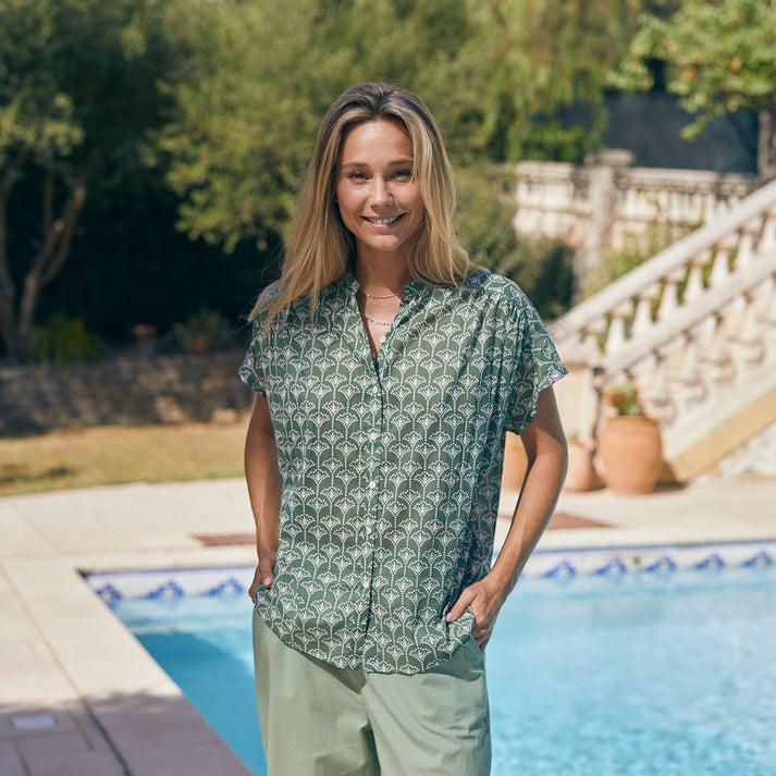 zen ethic Chemise Azale Morgiou 100% Coton - vert