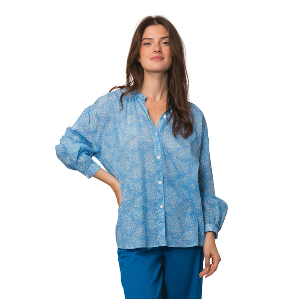 Zen Ethic Chemise Camille Iranja 100% Coton - Bleu