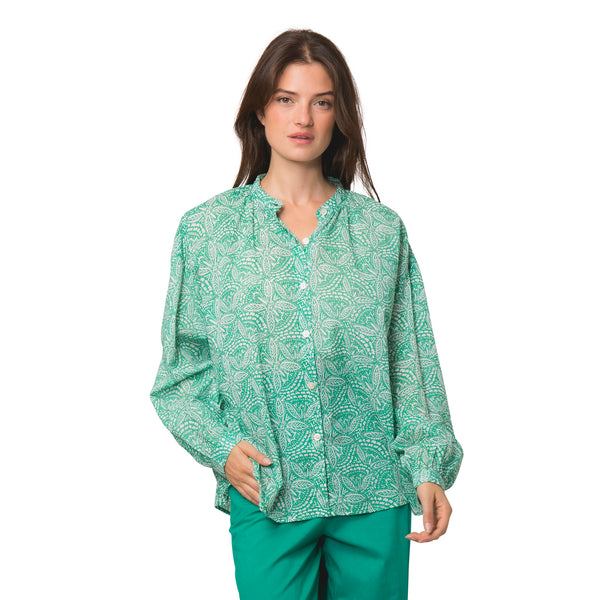 Zen Ethic Chemise Camille Iranja 100% Coton - Vert