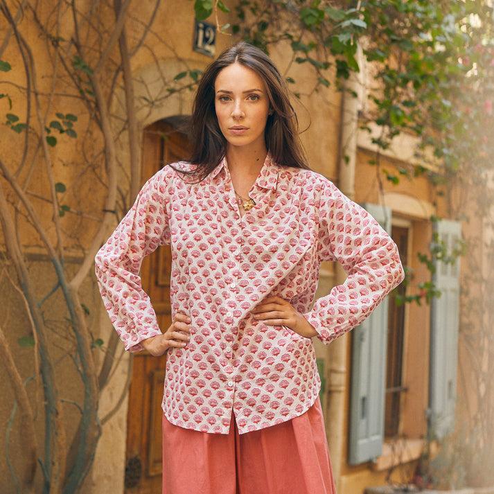 zen ethic Chemise Cerise Gigaro - 100% Coton BIO - rose