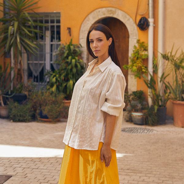 Zen Ethic Chemise Cerise Unie - Ecru