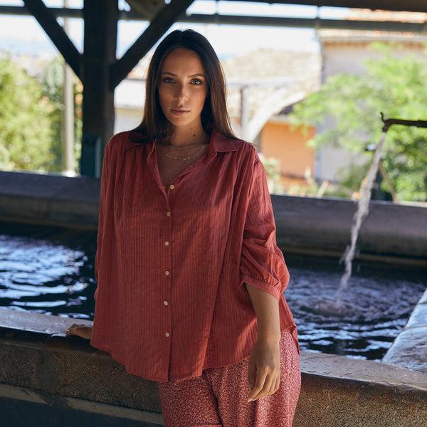 Zen Ethic Chemise Cerise Unie - Rose Fraise