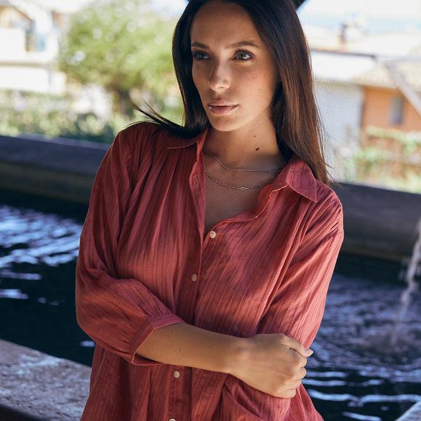 Zen Ethic Chemise Cerise Unie - Rose Fraise