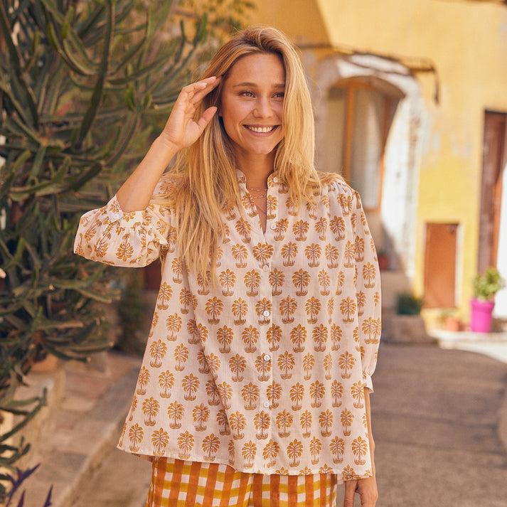 zen ethic Chemise Maud Olbia 100% Coton BIO - Orange