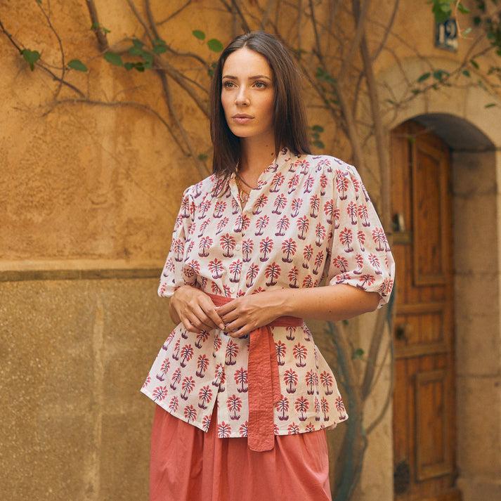 zen ethic Chemise Maud Olbia 100% coton BIO - Rose