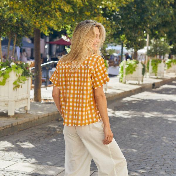 Zen Ethic Chemise Nina Prado 100% Coton BIO - Orange