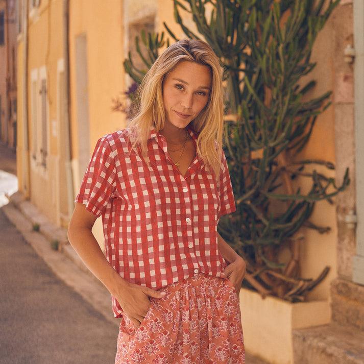 zen ethic Chemise Nina Prado 100% coton BIO - Rose