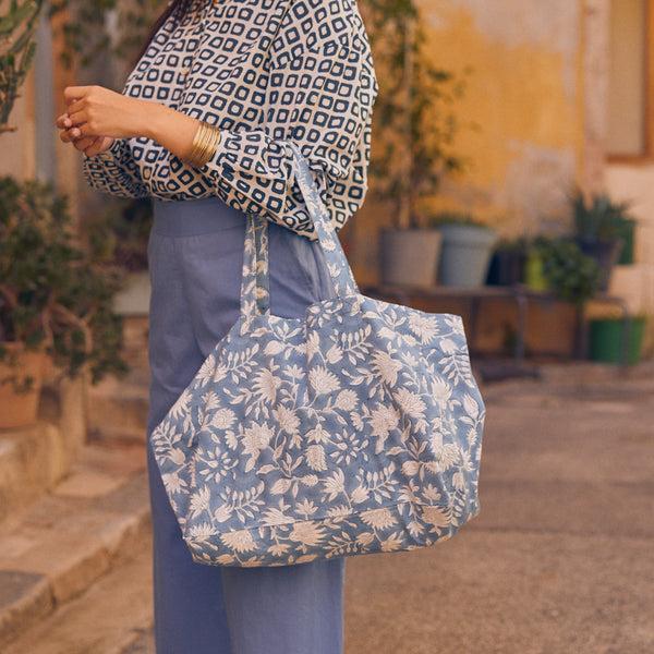 Zen Ethic Grand Sac Portissol 100% Coton BIO - Bleu