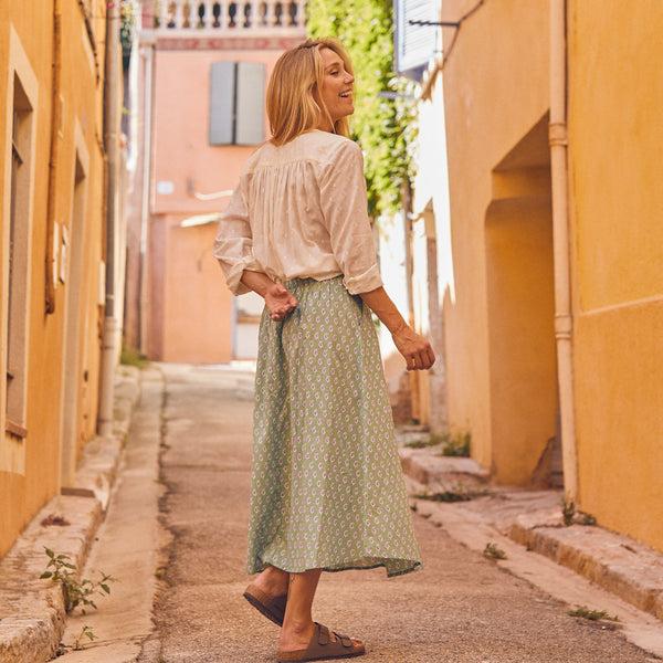 Zen Ethic Jupe Lina Cigale 100% Coton - Vert