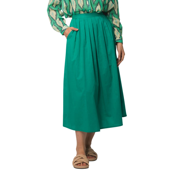 Zen Ethic Jupe Lina Unie 100% Cotton - Vert