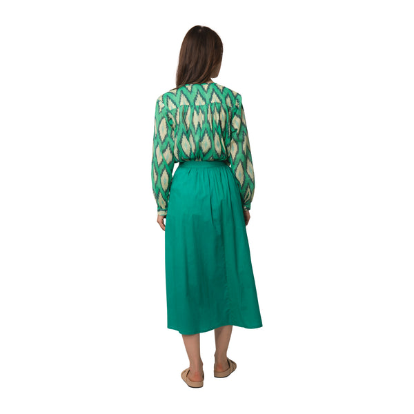 Zen Ethic Jupe Lina Unie 100% Cotton - Vert