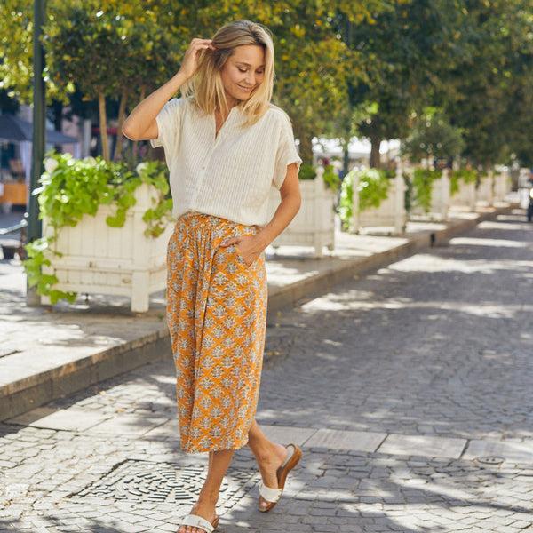 Zen Ethic Jupe Sandra Escalet 100% Coton - Orange