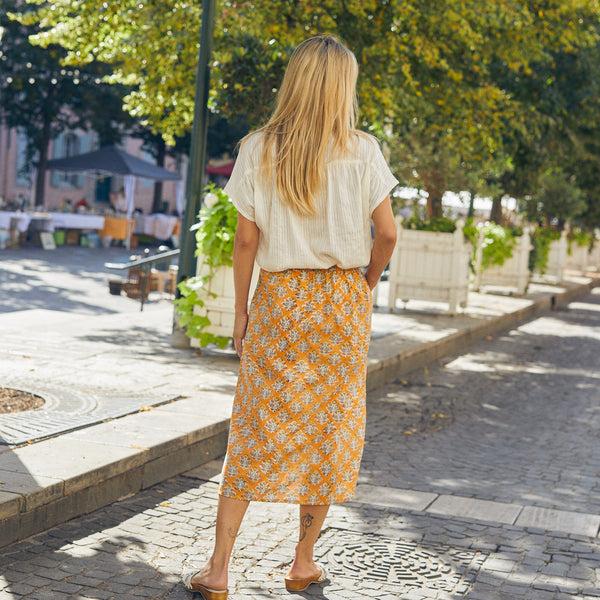 Zen Ethic Jupe Sandra Escalet 100% Coton - Orange