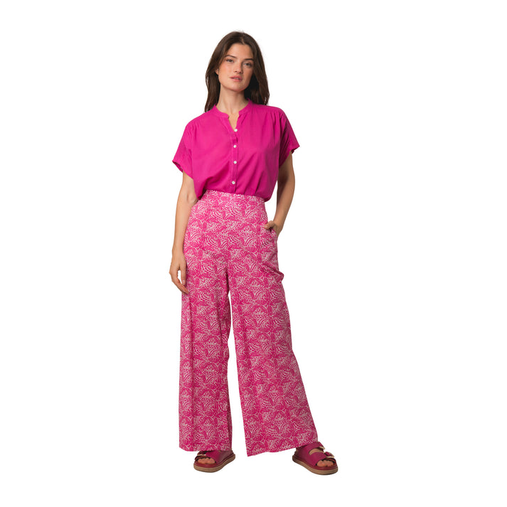zen ethic Pantalon Leana Iranja 100% Coton - rose