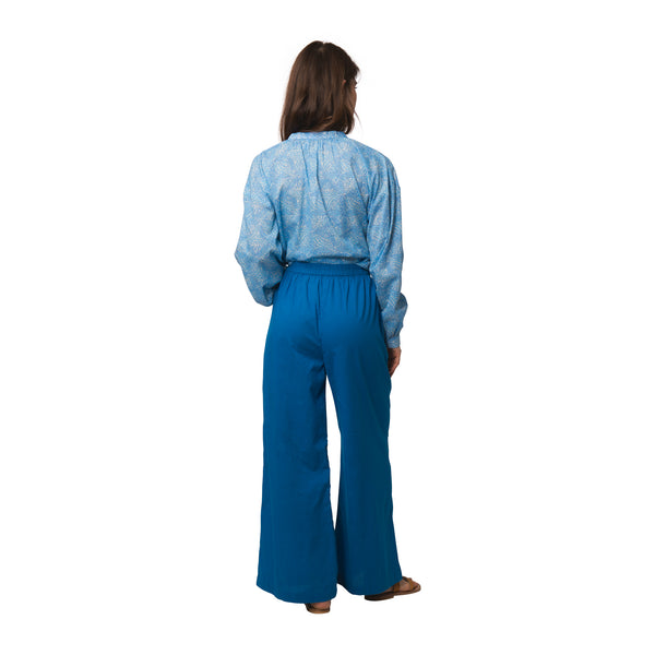 Zen Ethic Pantalon Leana Uni 100% Coton - Bleu
