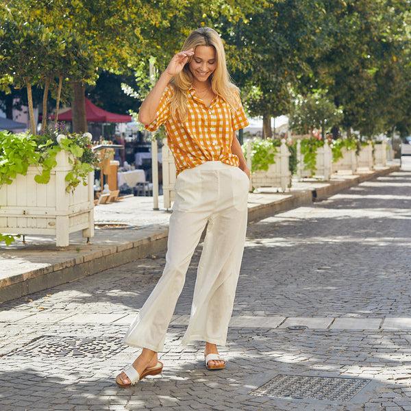 Zen Ethic Pantalon Leana Uni 100% Coton - Ecru