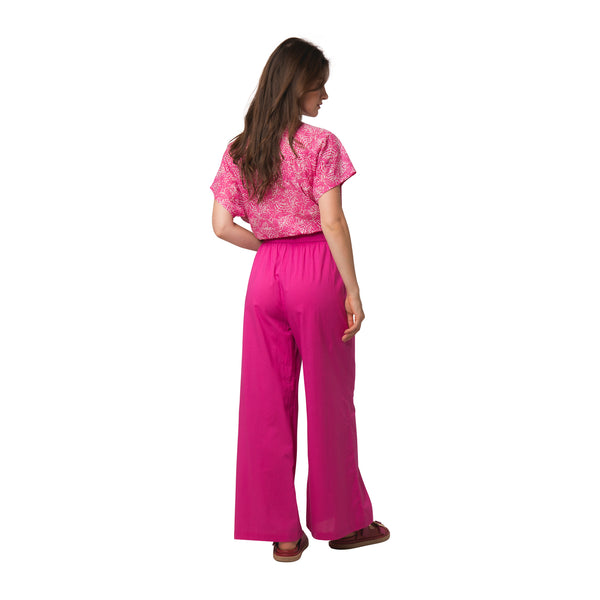 Zen Ethic Pantalon Leana Uni 100% Coton - Rose