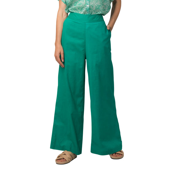 Zen Ethic Pantalon Leana Uni 100% Coton - Vert